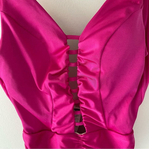 New! Leonisa shapeware slimming lattice front one piece swimsuit 37782 - Picture 4 of 11